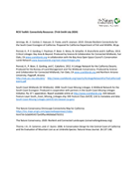 TNC document of resources for connectivity, such as wildlife corridors,  Trish Smith