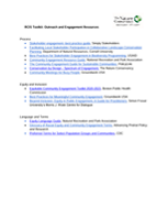 Resources for Outreach and Engagement.  Includes process, equity & Inclusion, language & terms
